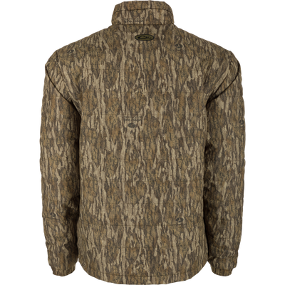 MST Synthetic Down Pack Jacket with camouflage pattern, featuring a durable, abrasion-resistant shell, zippered slash pockets, and a packable design for versatile hunting use.