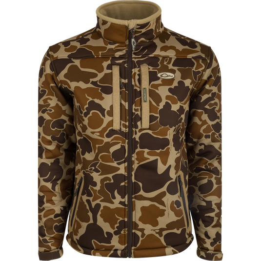 LST Silencer Full Zip Jacket: Durable, soft, and warm hunting jacket with vertical chest pockets and fleece-lined lower zippered pockets.