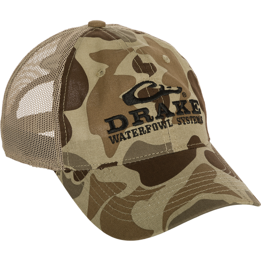 Drake Waterfowl: Lightweight Mesh Back Camo Cap Drake Waterfowl: Lightweight Mesh Back Camo Cap