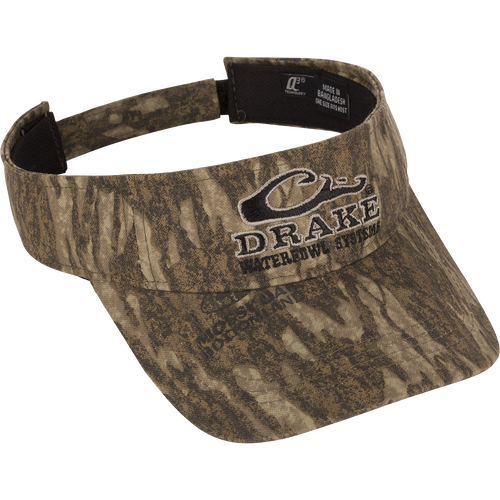 A low-profile Drake Logo Visor with embroidered logo on the front. Velcro back closure. Lightly structured panels. One size fits most.