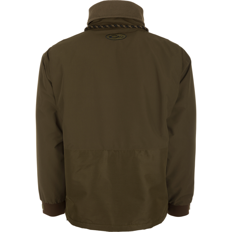 A must-have for hardcore hunters, the MST Waterproof Fleece-Lined 1/4 Zip Jacket from Drake Waterfowl. Waterproof, windproof, and breathable with adjustable cuffs and multiple pockets for storage and comfort.