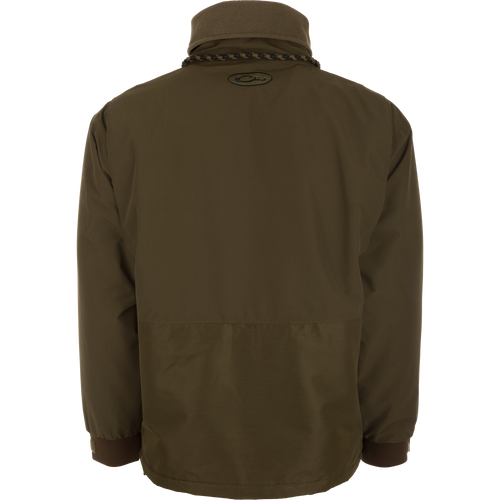 A must-have for hardcore hunters, the MST Waterproof Fleece-Lined 1/4 Zip Jacket from Drake Waterfowl. Waterproof, windproof, and breathable with adjustable cuffs and multiple pockets for storage and comfort.