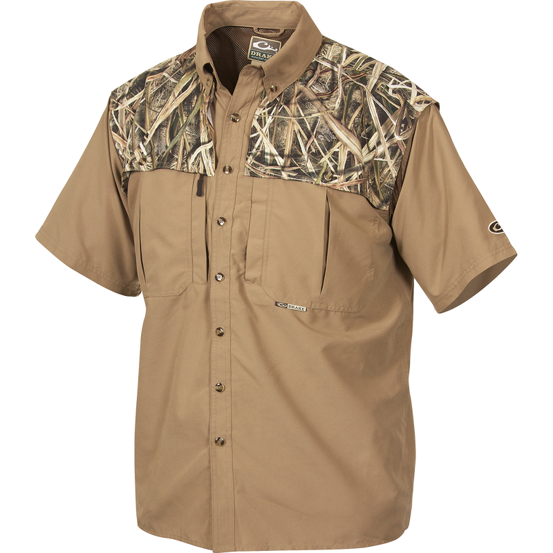Drake Waterfowl Short Sleeve Camo Vented Wingshooter's Shirt Drake Waterfowl Short Sleeve Camo Vented Wingshooter's Shirt