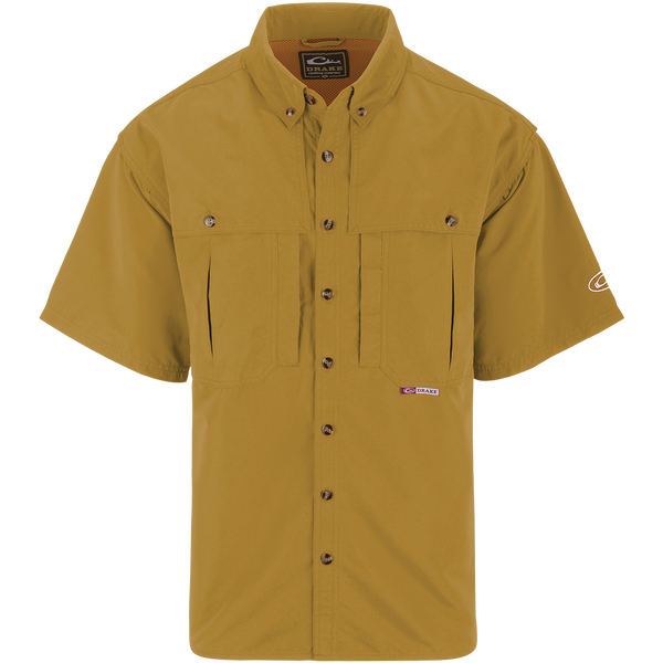 drake waterfowl dress shirts Drake Men's Solid Wingshooter's Short-Sleeve Shirt