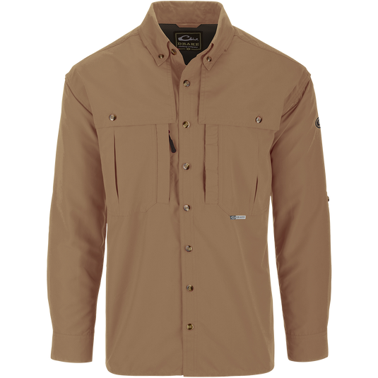 Solid Wingshooter's Shirt L/S Olive / Small