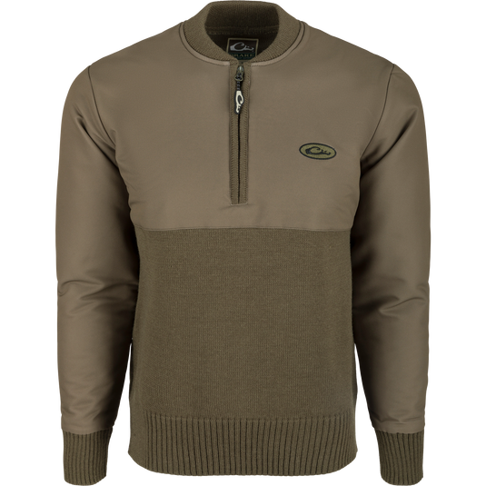 Drake Waterfowl Solid 1 4 Zip Wool Sweater
