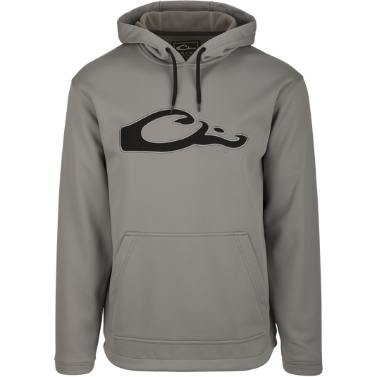 LST Silencer Fleece-Lined Hoodie with logo on grey fabric