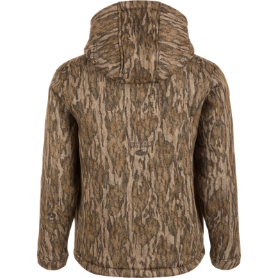 LST Youth Silencer Hoodie with fleece-lined hood and kangaroo pouch, designed for warmth, comfort, and mobility. Features excellent stretch and anti-pilling treatment.