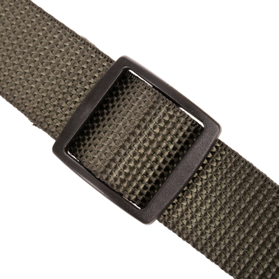 Gunslinger Waterfowl Shotgun Sling with Tree Loop, featuring an olive-green woven nylon strap with black slide-adjusters, designed for durable and accessible shotgun carrying.