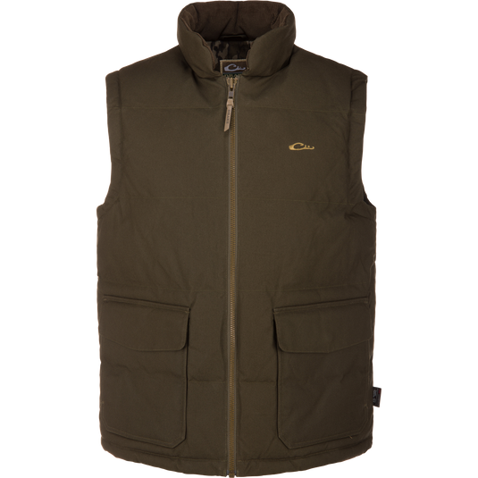 LST Drake Featherless Down Dry Waxed Cotton Vest