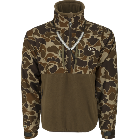 Camo quarter zip fleece shop