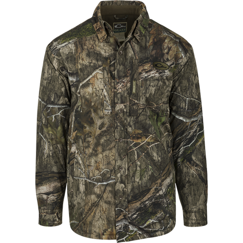 MST Fleece-Lined Guardian Flex Jac-Shirt: A camouflaged jacket with plenty of pocket storage for calls, phones, and essentials. Waterproof and breathable.