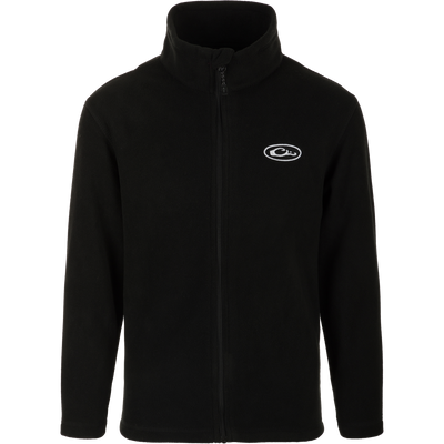 Youth Camp Fleece Full Zip jacket with logo, micro fleece, anti-pill treatment, moisture-wicking, Magnattach pocket, handwarmer pockets.