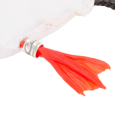 Team Gun Dog Firehose Duck Training Bumper in cotton pouch, showcasing its durable duck shape with molded head and feet, ideal for waterfowl hunting training.
