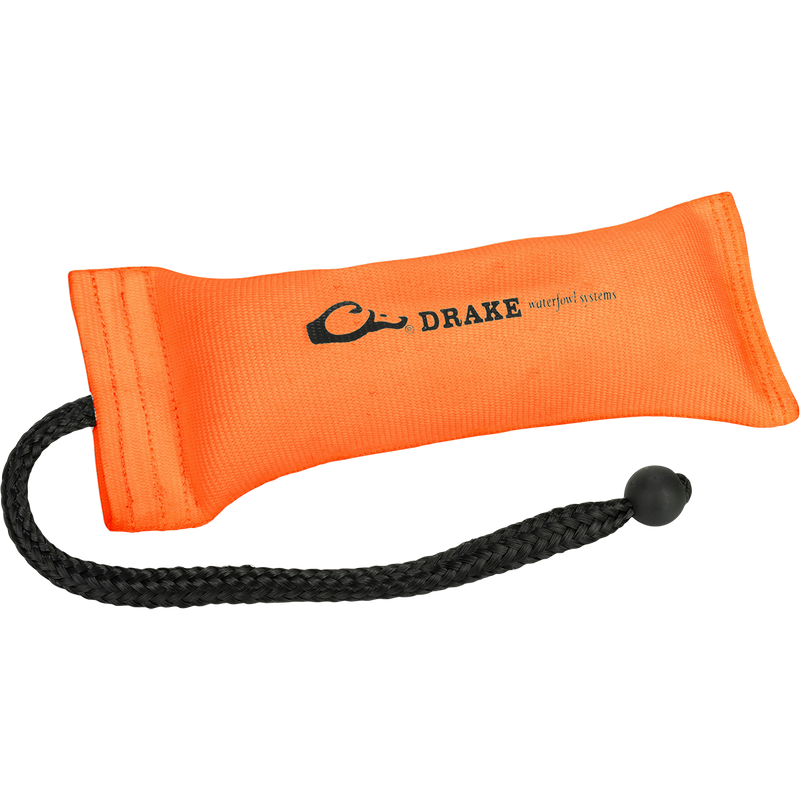 Orange Large Firehose Bumper at Drake Waterfowl. Durable 100% polyester fabric, cork-filled, and easy to throw. 