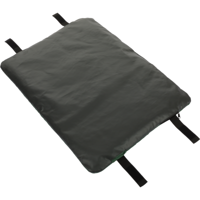 Gun Dog Bed Roll Pad with straps, showcasing durability and easy attachment for outdoor adventures.