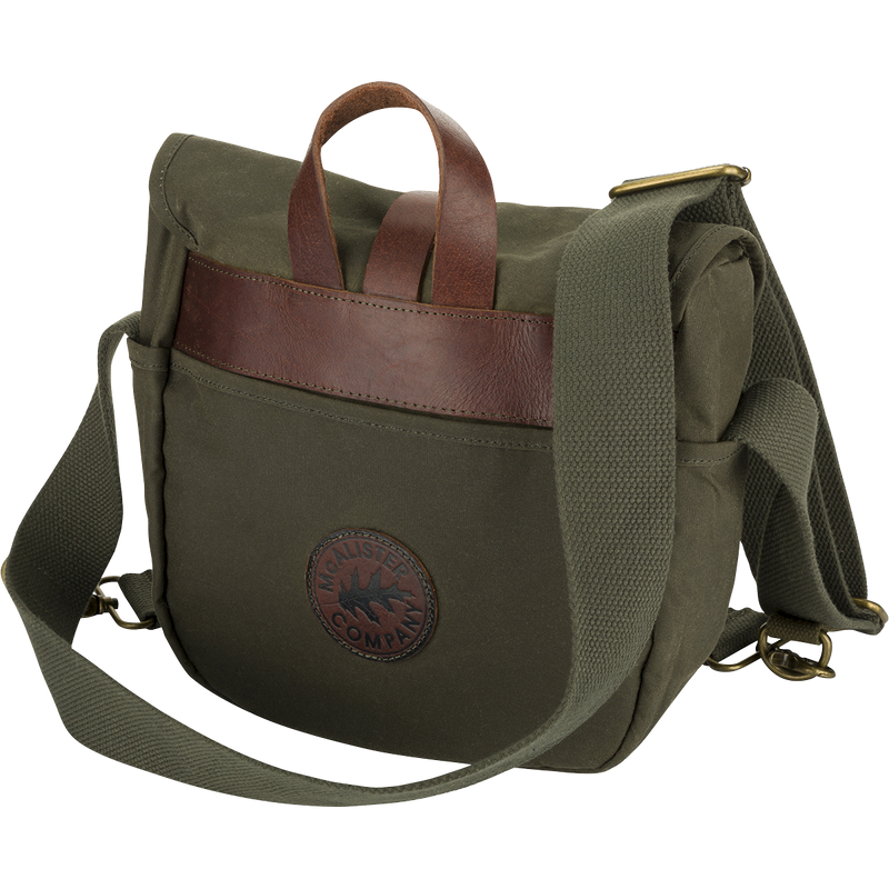 McAlister Wingshot Ditty Bag: A durable hunting accessory with a spacious main compartment, utility compartment, and cotton webbing straps. Includes game totes for easy carrying.