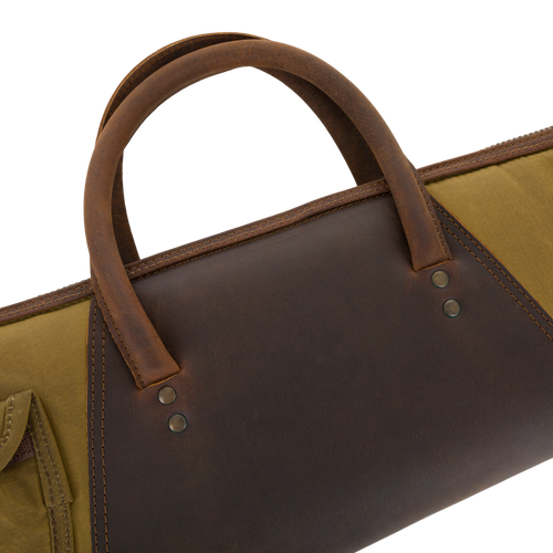 McAlister Leather & Waxed Canvas Shotgun Case