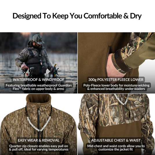 MST Guardian Flex Fleece Eqwader Quarter Zip Jacket - Waterproof MST Guardian Flex Fleece Eqwader Quarter Zip Jacket - Waterproof