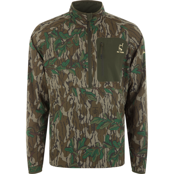Drake Waterfowl Half Zip Pullover with Spider Web Technology