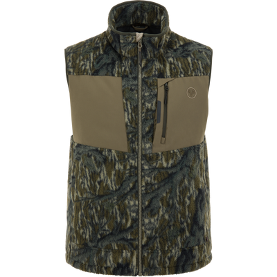 Non-Typical Statix Sherpa Fleece Insulated Vest with Agion Active X2, featuring a zip-front design, chest pocket, and durable panels for hunting versatility.