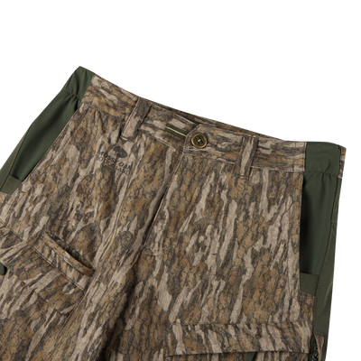 Early Bird Turkey Pant with Insect Repellent featuring camouflage design, durable polyester, stretch waistband, and cargo pockets, ideal for turkey hunting with tick protection.