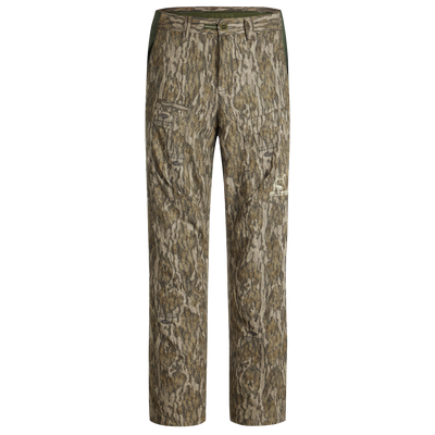 Turkey Pant with Spider Web Technology, featuring camouflage design, stretch waistband, and reinforced knees, ideal for silent and comfortable hunting adventures.
