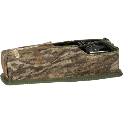 Easy Rider Thermacell Holder with Molle Attachment, featuring Ripstop material, elastic loop, and Hypalon pull tab for secure attachment to hunting gear.