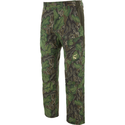 Ol' Tom Early Bird SWT Pant, camouflage cargo trousers with thigh pockets and stretch panels, designed for breathable comfort and insect protection during warm-weather hunts.