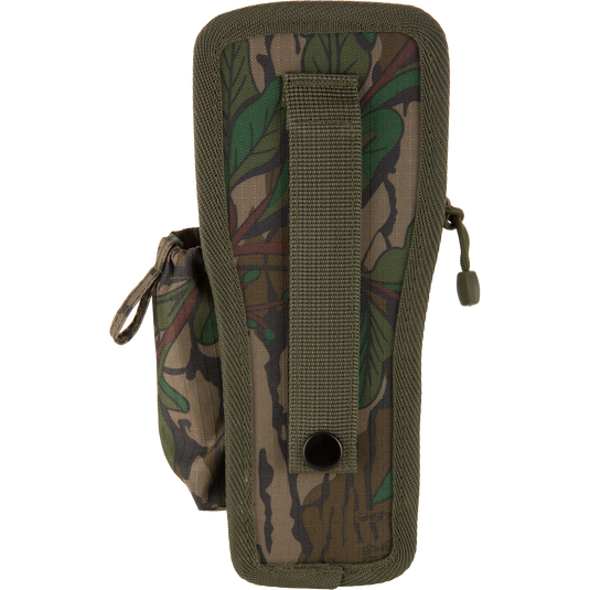 Thermacell Pouch 2.0 with Molle Attachment, a tactical camo nylon pouch with a snap-button flap, side pocket, and belt/MOLLE strap for versatile field gear storage.