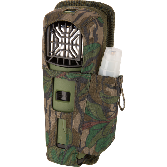 Thermacell Pouch 2.0 with Molle Attachment holds a handheld mosquito-repellent device and replacement mats, ideal for hunting and outdoor activities, aligning with Drake Waterfowl's high-quality gear.