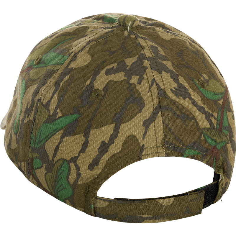 Camo Cotton Ol' Tom Diamond Logo Cap - 100% cotton cap with a mid-profile fit, structured front panels, and a hook & loop back closure. Six panel construction, mid-profile fit, and hook & loop back closure. One size fits most.