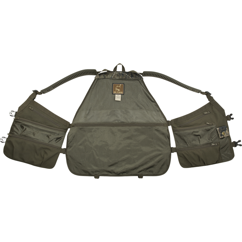 Time & Motion™ Gunslinger Turkey Vest - A green vest with pockets for all your hunting essentials. Stay organized and easily access your calls and gear. Lightweight and comfortable design. Perfect for turkey hunting.