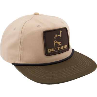 LOST Hat X Ol Tom Goat Rope Hybrid Cap with turkey logo patch, designed for durability and functionality, featuring a mid-crown snapback and 550 paracord integration.