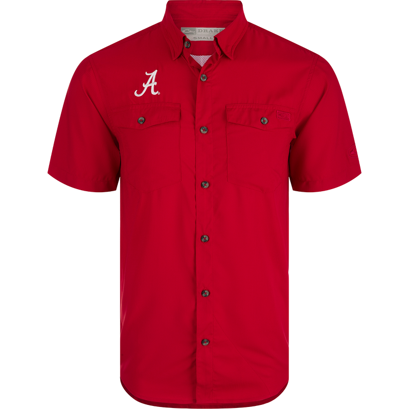 Alabama Frat Dobby Solid Short Sleeve Shirt