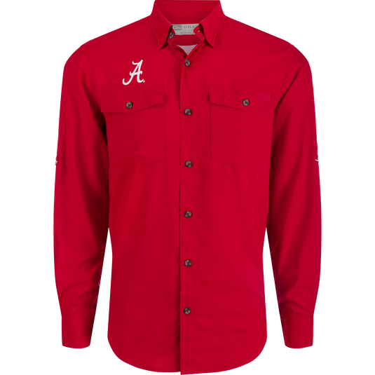 alabama button down dress shirts Cutter & Buck Alabama Crimson Tide Easy Care Stretch Gingham Mens Long Sleeve Button Down Shirt in Charcoal
