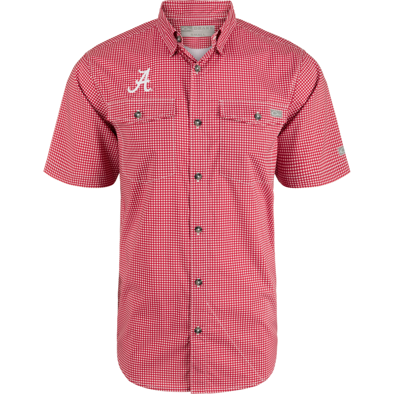 Drake Waterfowl Alabama Frat Gingham Shirt, RTR Drake Waterfowl Alabama Frat Gingham Shirt, RTR