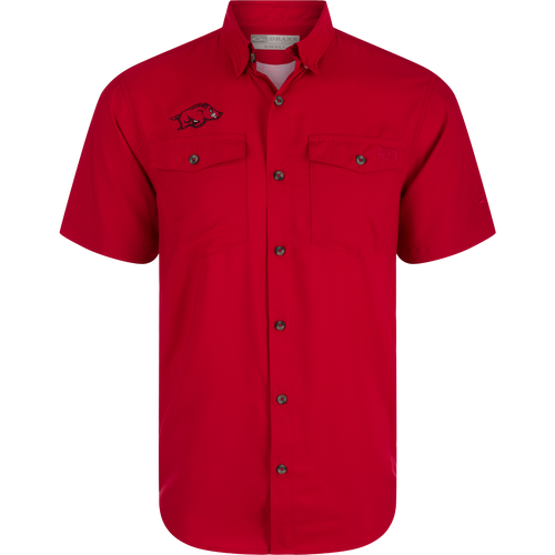 Arkansas Frat Dobby Solid Short Sleeve Shirt