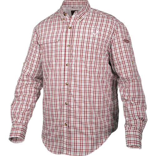 Texas A&M Gingham Plaid Wingshooter's Shirt L/S
