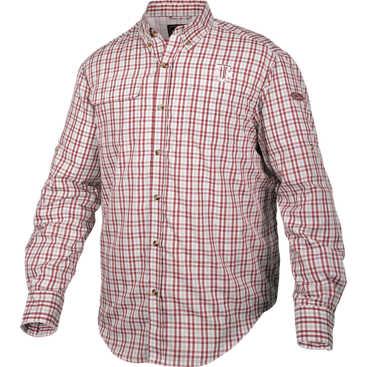 Texas A&M Gingham Plaid Wingshooter's Shirt L/S