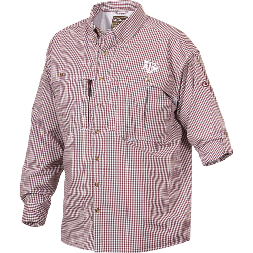Texas A&M Plaid Wingshooter's Shirt L/S