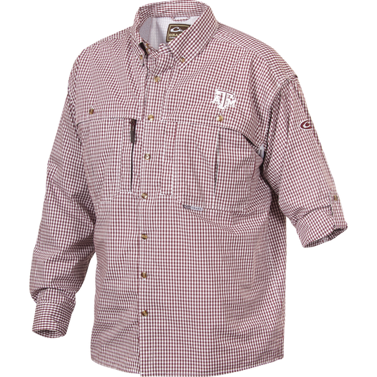 Texas A&M Plaid Wingshooter's Shirt L/S