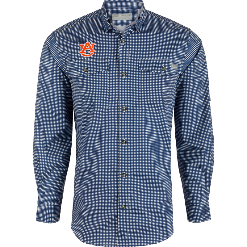 auburn dress shirt Auburn Frat Gingham Long Sleeve Shirt