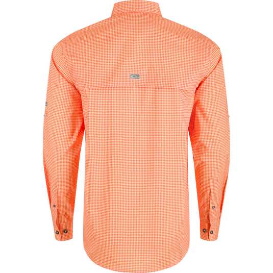 clemson long sleeve dress shirt Clemson Tigers Alumni Cutter & Buck Skyline Recycled Gingham Womens Long Sleeve Spread Collar Dress Shirt