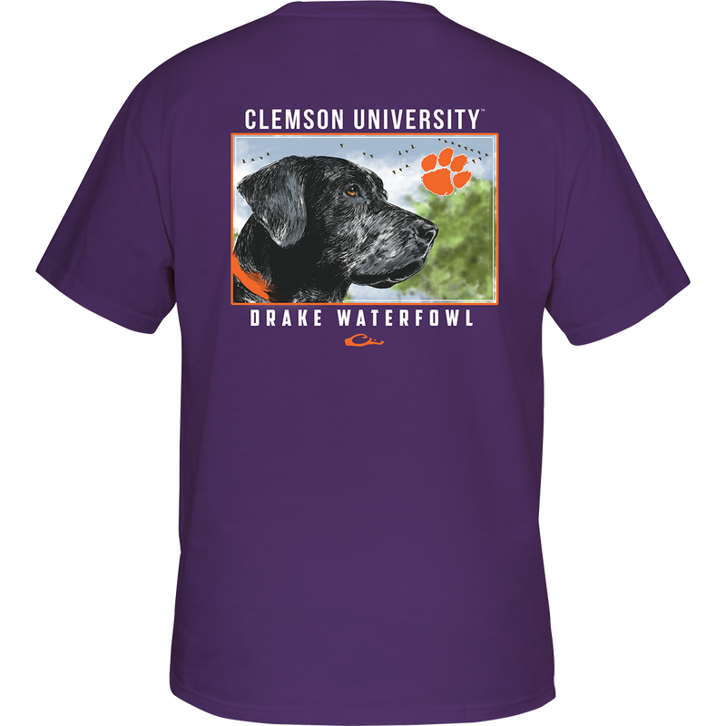 Clemson Black Lab T Shirt Drake Waterfowl