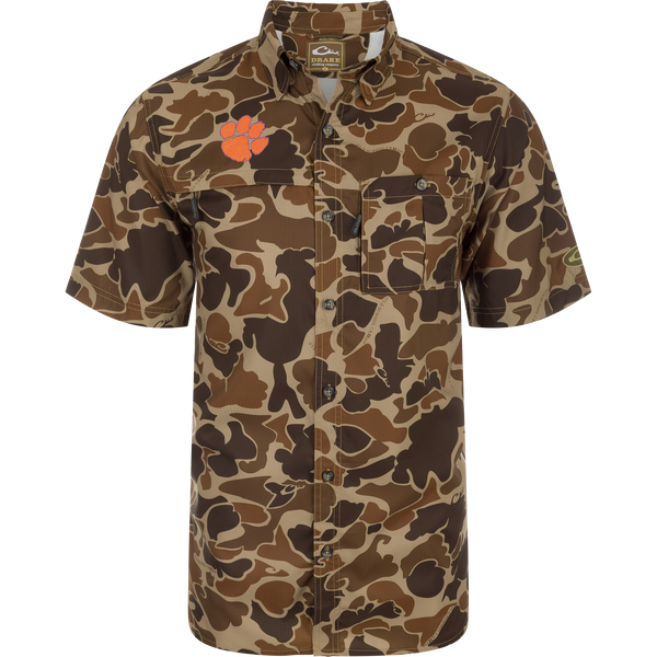 Clemson 8-Shot Short Sleeve Shirt - Drake Waterfowl Collegiate Gear