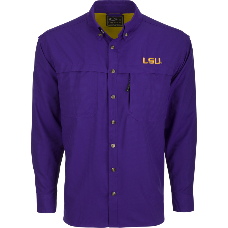 LSU L/S Mesh Back Flyweight Shirt