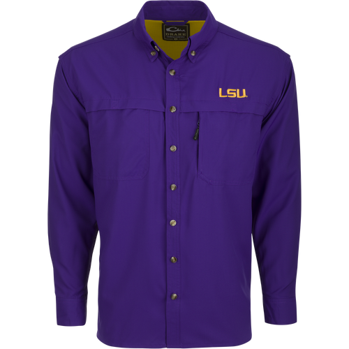 LSU L/S Mesh Back Flyweight Shirt