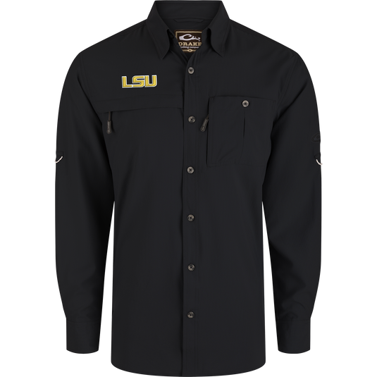 Lsu Dress Shirts LSU 8-Shot Long Sleeve Shirt Lsu Dress Shirts LSU 8-Shot Long Sleeve Shirt