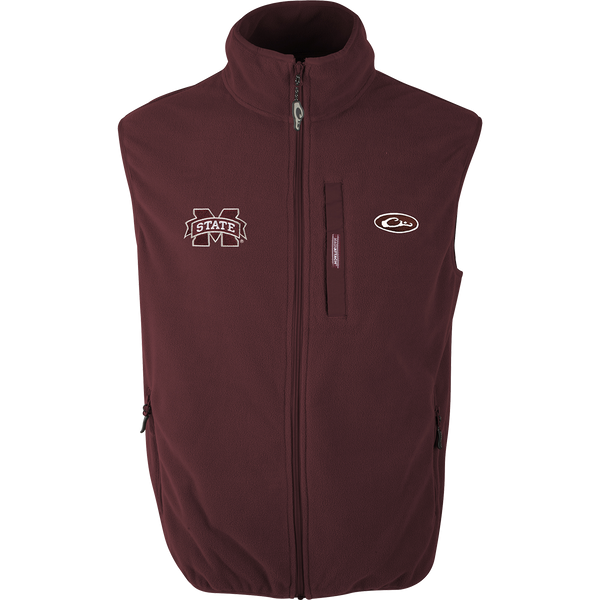 Mississippi State Windproof Fleece Vest by Drake – Drake Waterfowl